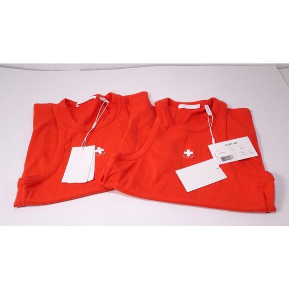 Helmut Lang Women's RED Life Guard Tank Top Sz XXS NWT 150 Fiery Red - Picture 6 of 9